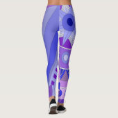 Leggings mit blauer lässiger Kunst (Rückseite)