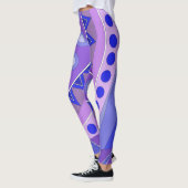 Leggings mit blauer lässiger Kunst (Links)