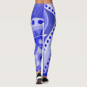 Leggings mit blauer lässiger Kunst (Rückseite)