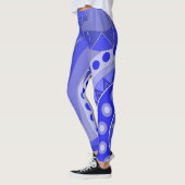 Leggings mit blauer lässiger Kunst (Links)
