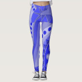 Leggings mit blauer lässiger Kunst (Vorderseite)