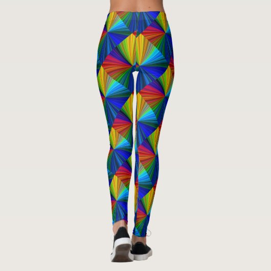 Leggings mit blaugrünem Gelbbogen (Rückseite)