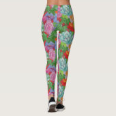 Leggings mit Blumengeflecht, Abstrakte Frauenblume (Rückseite)