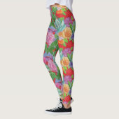 Leggings mit Blumengeflecht, Abstrakte Frauenblume (Links)
