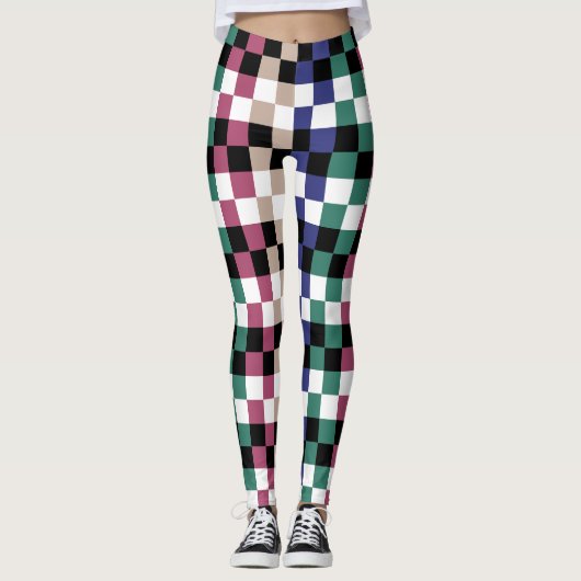 Leggings mit buntem Geflecht (Vorderseite)