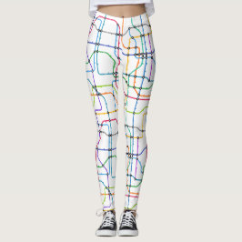 Leggings mit bunten Linien