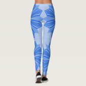 Leggings mit cooler blauer Kunst (Rückseite)