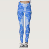 Leggings mit cooler blauer Kunst (Vorderseite)