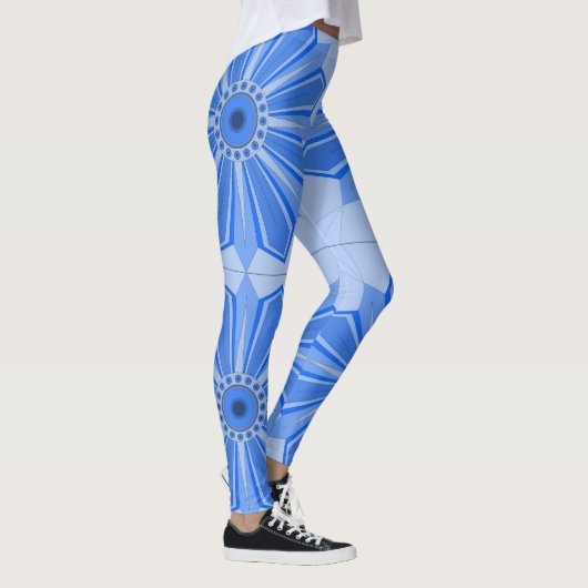 Leggings mit cooler blauer Kunst (Rechts)