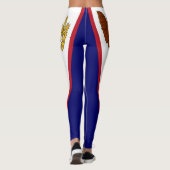 Leggings mit der Flagge Amerikanisch-Samoas, USA (Rückseite)