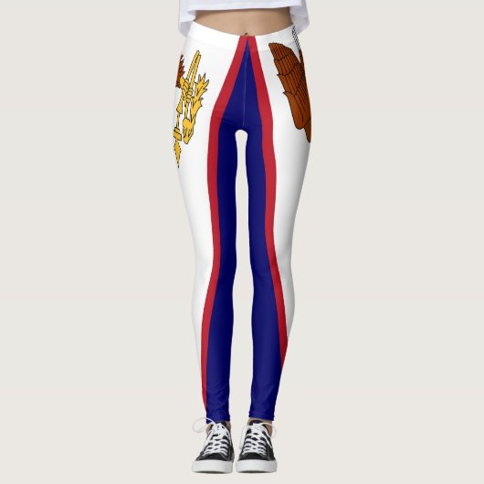 Leggings mit der Flagge Amerikanisch-Samoas, USA (Vorderseite)