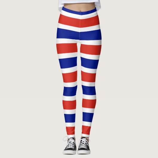 Leggings mit der Flagge Costa Ricas (Vorderseite)