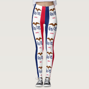 Leggings mit der Flagge des Staat Iowa, USA