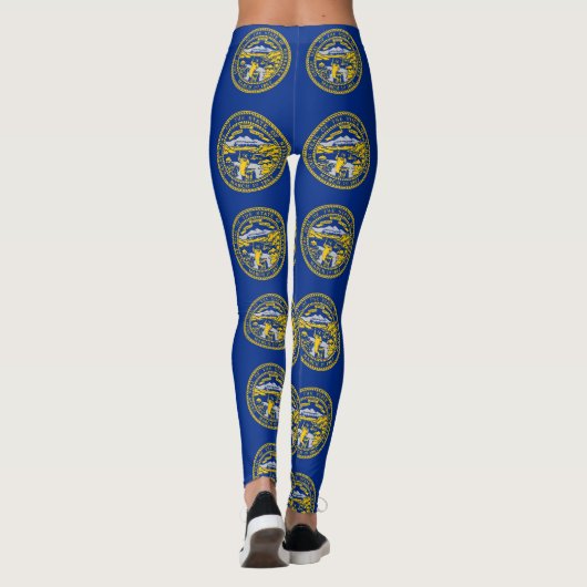 Leggings mit der Flagge des Staat Nebraska, USA (Rückseite)