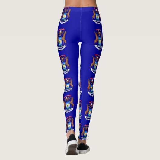 Leggings mit der Flagge des Staat von Michigan, US (Rückseite)