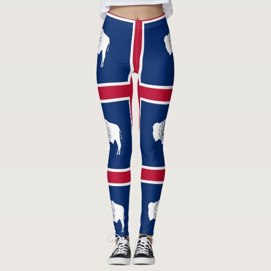 Leggings mit der Flagge des Wyoming-Staat, USA (Vorderseite)