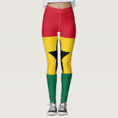 Leggings mit der Flagge Ghanas (Vorderseite)