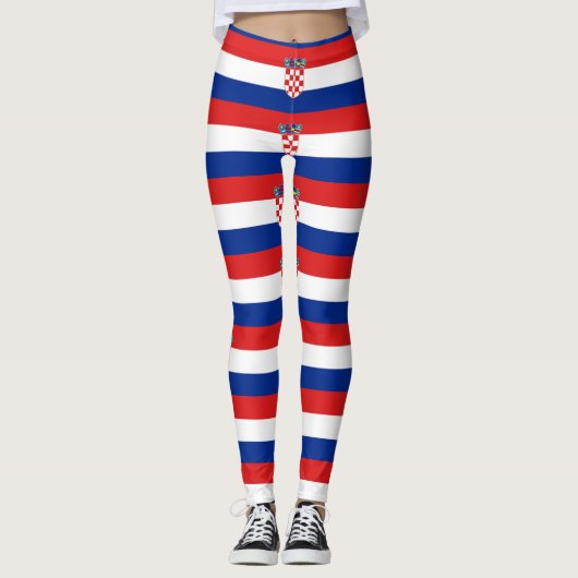 Leggings mit der Flagge Kroatiens (Vorderseite)