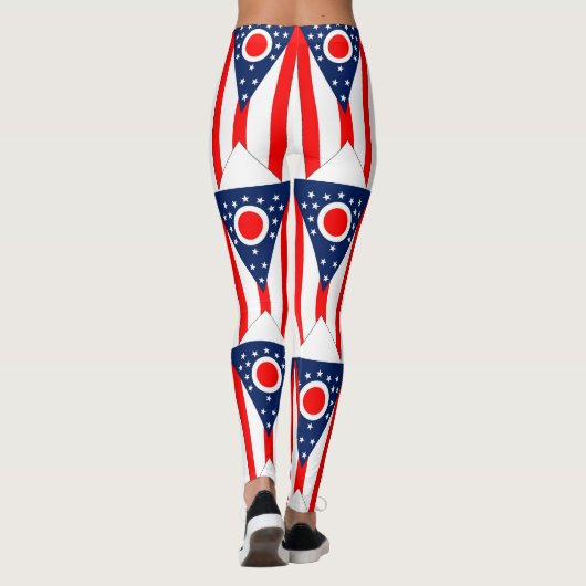 Leggings mit der Flagge von Ohio Staat, USA (Rückseite)