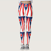 Leggings mit der Flagge von Ohio Staat, USA (Vorderseite)