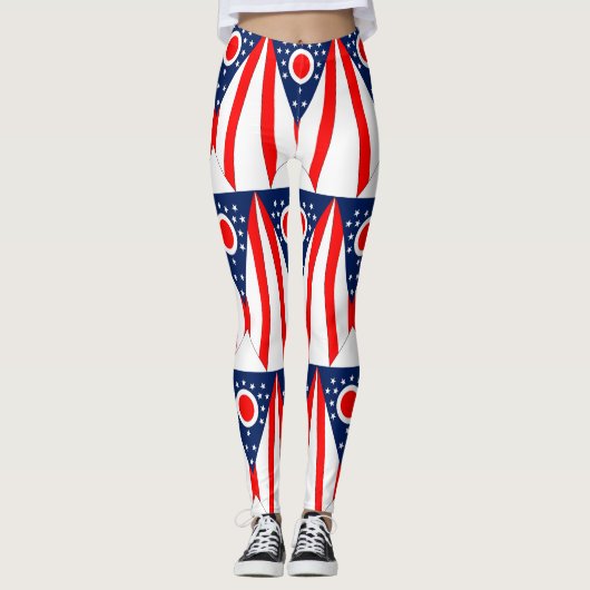 Leggings mit der Flagge von Ohio Staat, USA (Vorderseite)