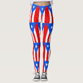 Leggings mit der Flagge von Puerto Rico, USA (Vorderseite)