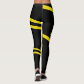 Leggings mit doppelgelben Linien (Rückseite)