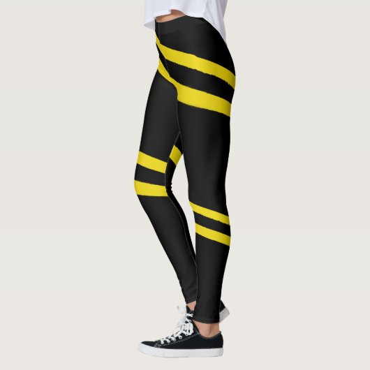 Leggings mit doppelgelben Linien (Links)