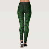 Leggings mit dunkelgrünem Schlangenmuster (Rückseite)