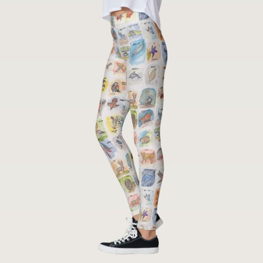 Leggings mit Eichhörnchen und anderen Tieren (Links)