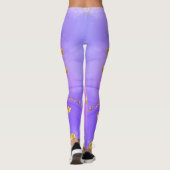 Leggings mit eigener Marke Funny Space Pizza (Rückseite)