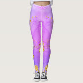Leggings mit eigener Marke Funny Space Pizza (Vorderseite)