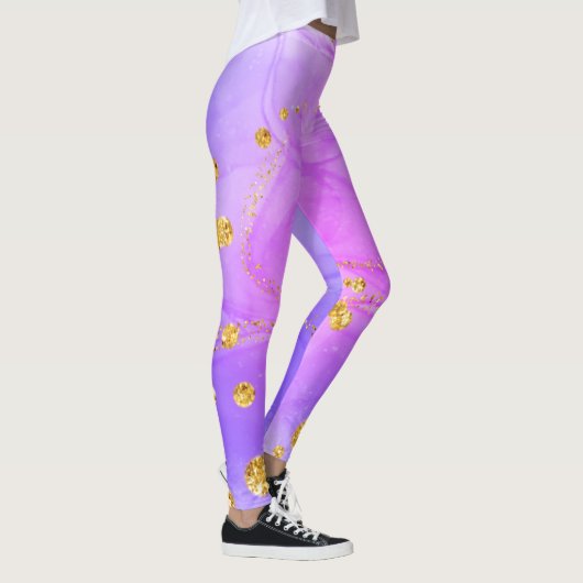 Leggings mit eigener Marke Funny Space Pizza (Rechts)