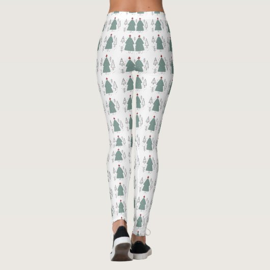 Leggings mit eigener Marke Green Black Christmas T (Rückseite)
