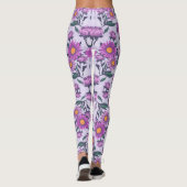 Leggings mit einem auffälligen Blumenmuster (Rückseite)