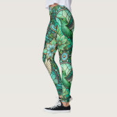Leggings mit einem Design im Stil von Buntglas (Links)