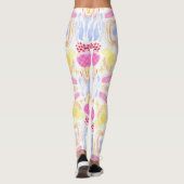 Leggings mit einem farbenfrohen abstrakten Muster (Rückseite)