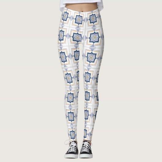 Leggings mit einem geometrischen Muster (Vorderseite)