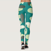 Leggings mit einem grünen Happy Oval Spots (Rückseite)