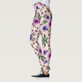 Leggings mit einem lebendigen Blumenmuster (Links)