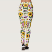 Leggings mit einem lebendigen Blumenmuster (Rückseite)