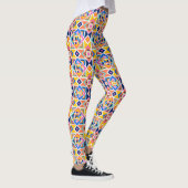 Leggings mit einem lebendigen geometrischen Muster (Rechts)