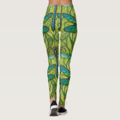 Leggings mit einem lebendigen Libellenmuster (Rückseite)