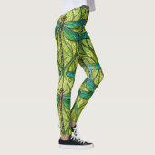 Leggings mit einem lebendigen Libellenmuster (Rechts)