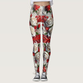 Leggings mit englischer Rose Design (Vorderseite)