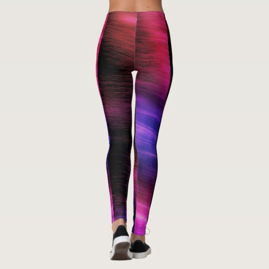 Leggings mit farbenfrohen Wellenmuster (Rückseite)