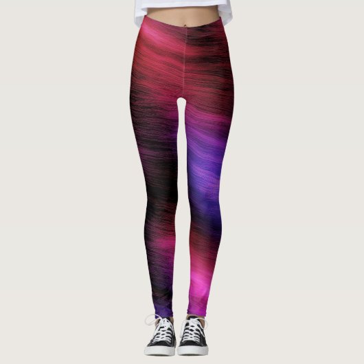 Leggings mit farbenfrohen Wellenmuster (Vorderseite)