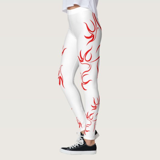 Leggings mit farbenfroher lässiger Kunst (Links)