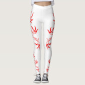 Leggings mit farbenfroher lässiger Kunst (Vorderseite)