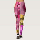 Leggings mit farbenfroher lässiger Kunst (Rückseite)
